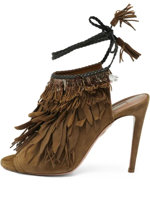 Aquazzura sandales pre-owned 110 mm Pocahontas à franges