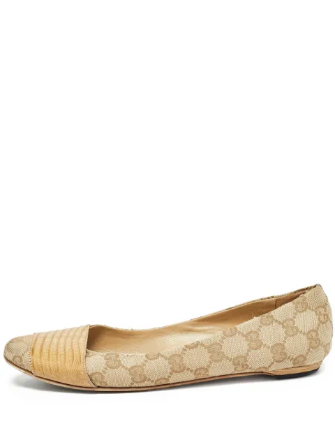 Gucci Pre-Owned GG canvas ballet flats