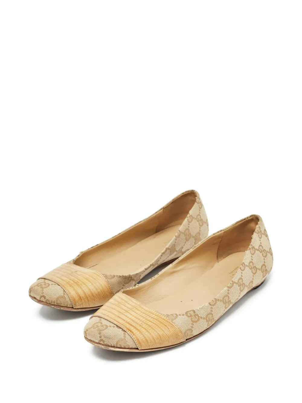 Gucci Pre-Owned GG canvas ballerina's - Beige