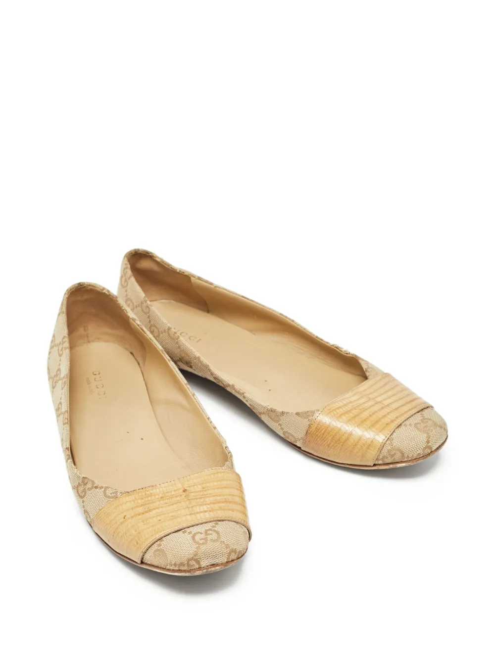 Gucci Pre-Owned GGキャンバス フラットシューズ | ニュートラル