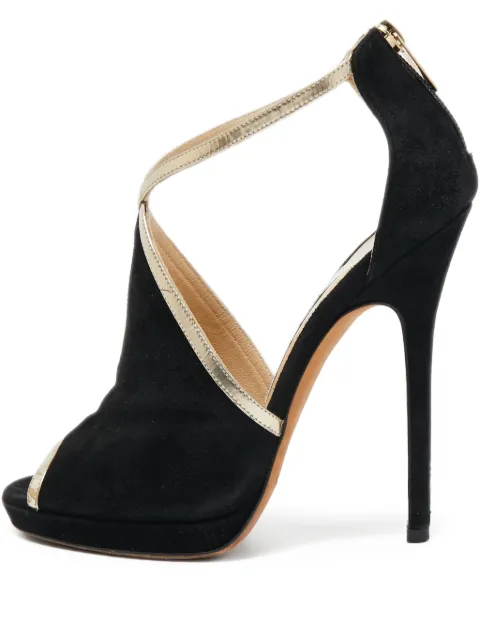 Jimmy Choo Pre-Owned sandalias Fey de gamuza con tacón de 120mm