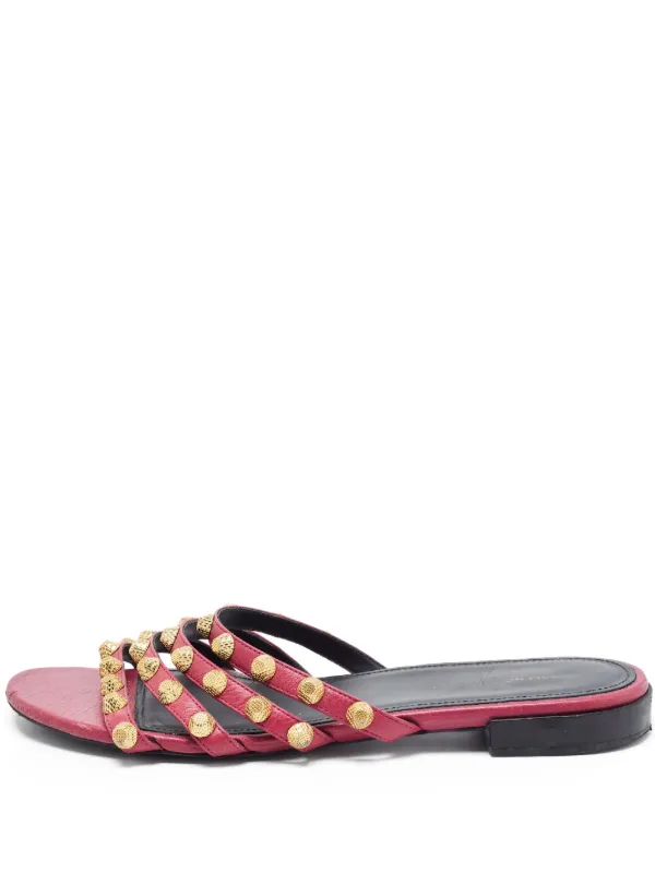 Balenciaga Pre-Owned stud-embellished Sandals Pink FARFETCH