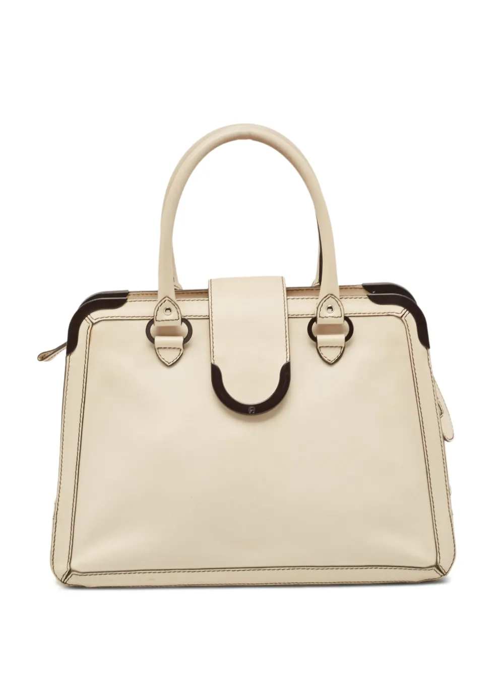 Aigner Vintage sac cabas pre-owned à bords contrastants | tons neutres | Image 1
