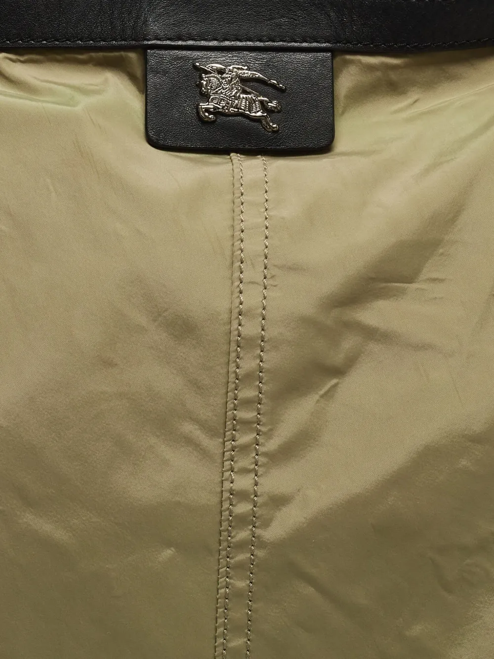 Pre-owned Burberry Drawstring Tote Bag In Green
