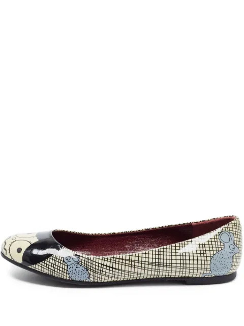 Marc Jacobs Vintage pre-owned graphic-print ballet flats