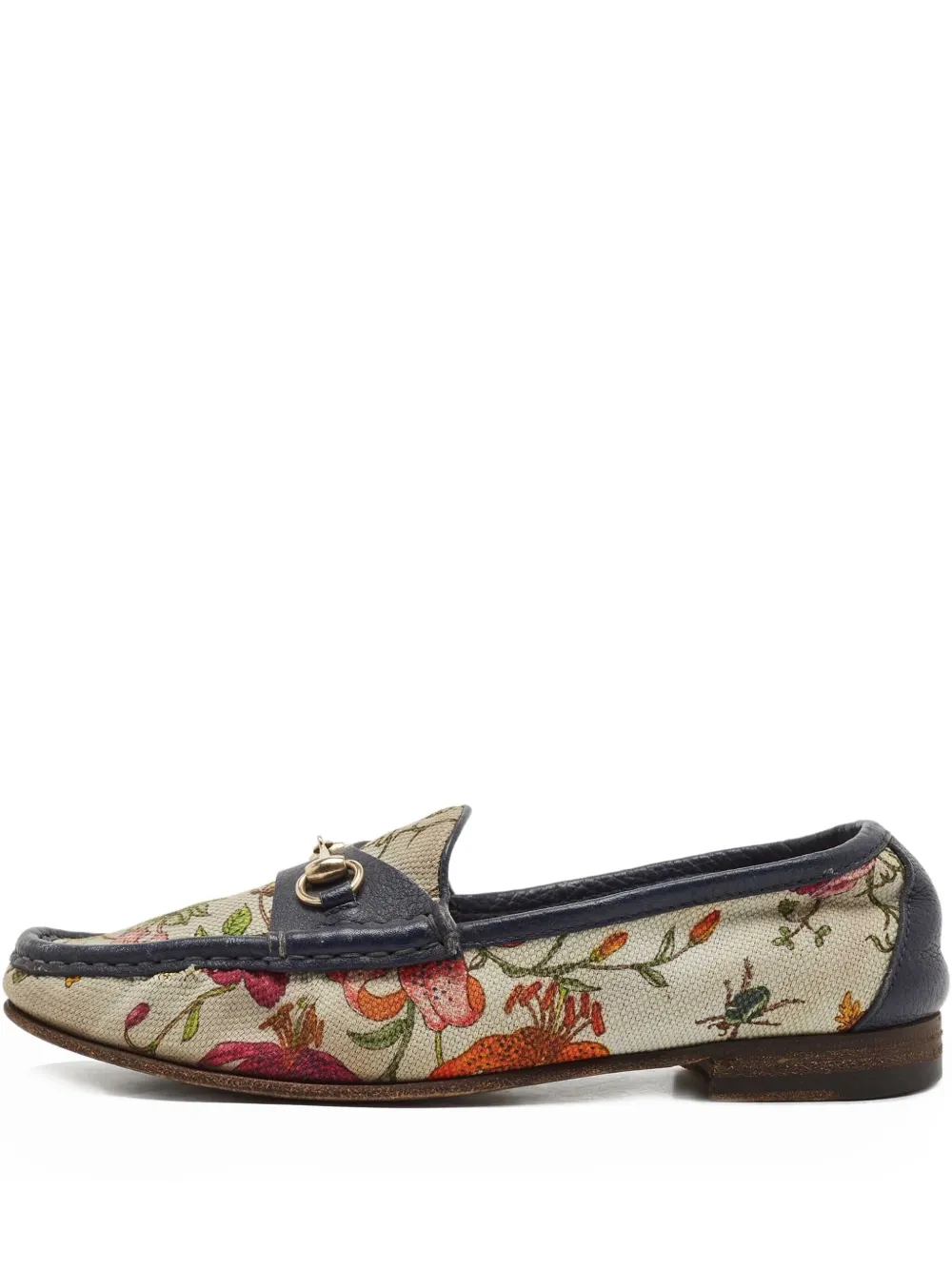 Gucci Pre-Owned floral-print loafers | Blue | Image 1