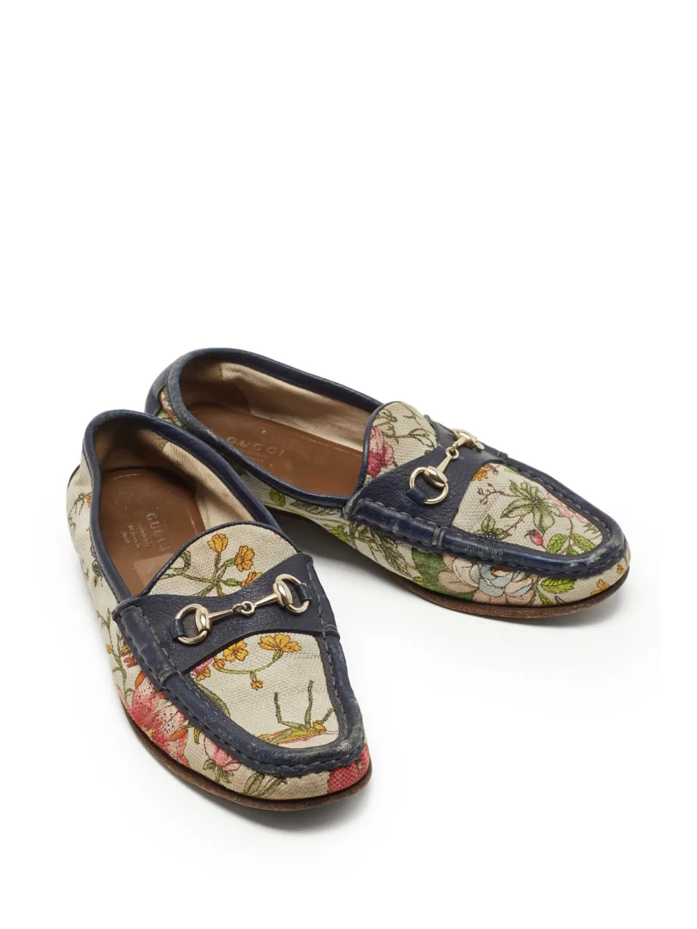 Gucci Pre-Owned floral-print loafers | Image 2