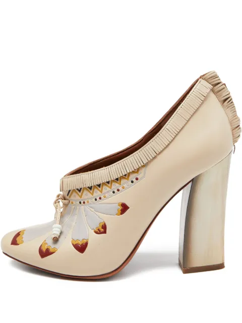 Tory Burch zapatillas a paneles con tacón de 110mm de archivo