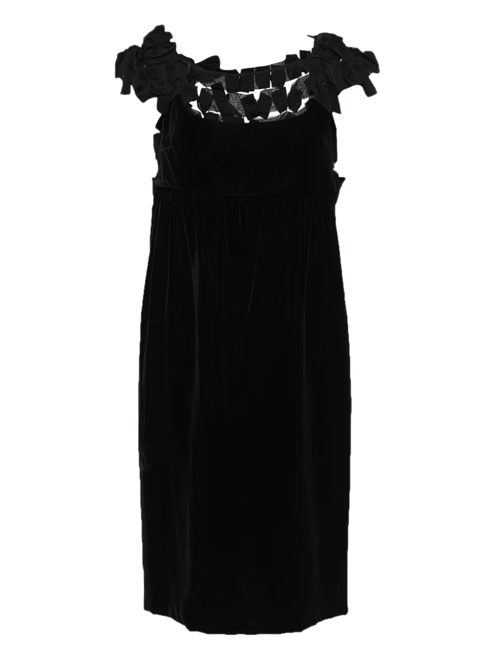 Saint Laurent Pre-Owned vestido con aplique de moño | negro | Image 1