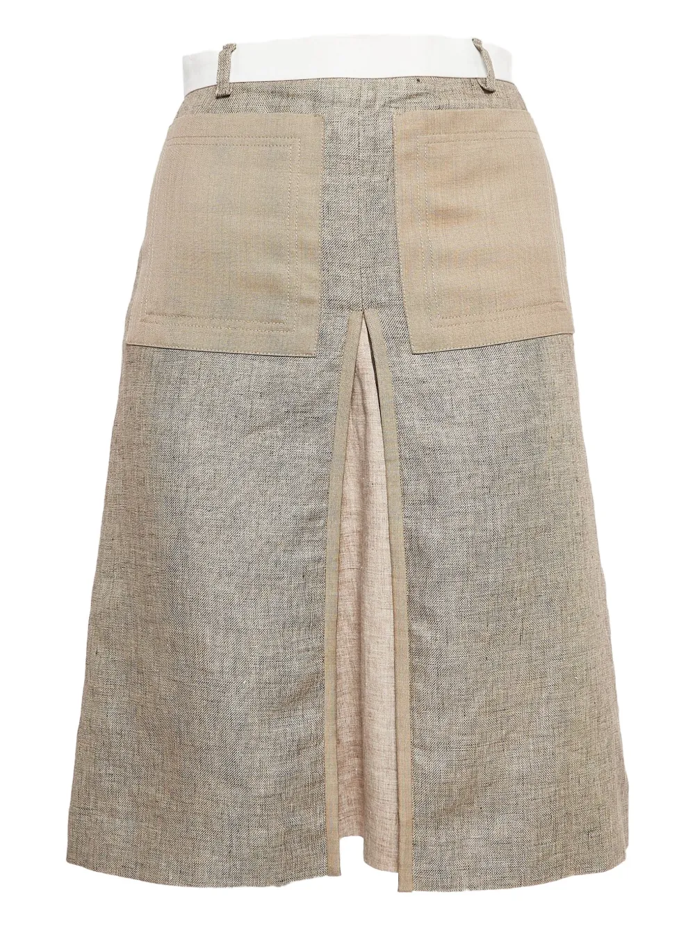 Burberry Pre-Owned linen midi skirt | Neutrals | Image 1