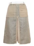 Burberry Pre-Owned linen midi skirt - Neutrals