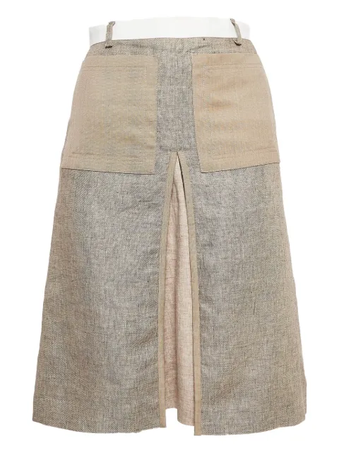 Burberry Pre-Owned linen midi skirt