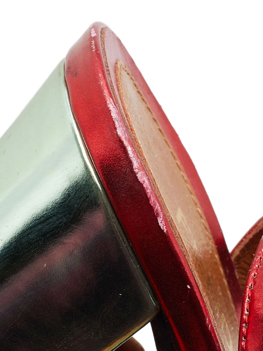 Pre-owned Fendi Patent Leather Platform Sandals