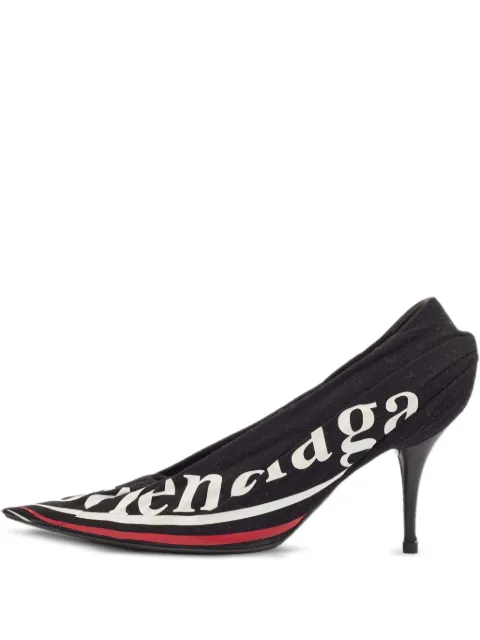 Balenciaga Pre-Owned logo-print pumps
