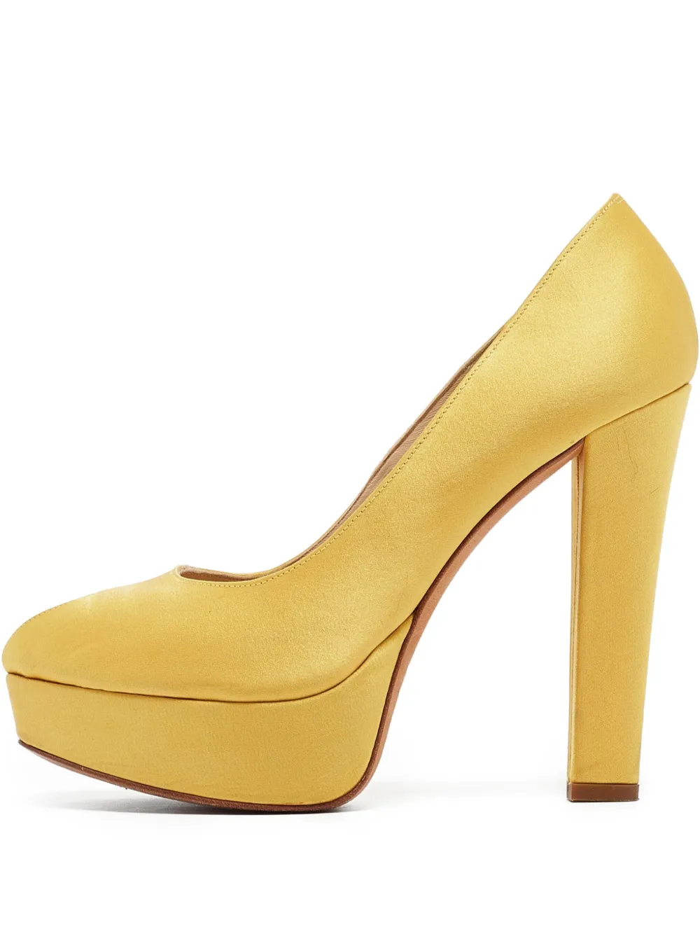 leather heeled pumps
