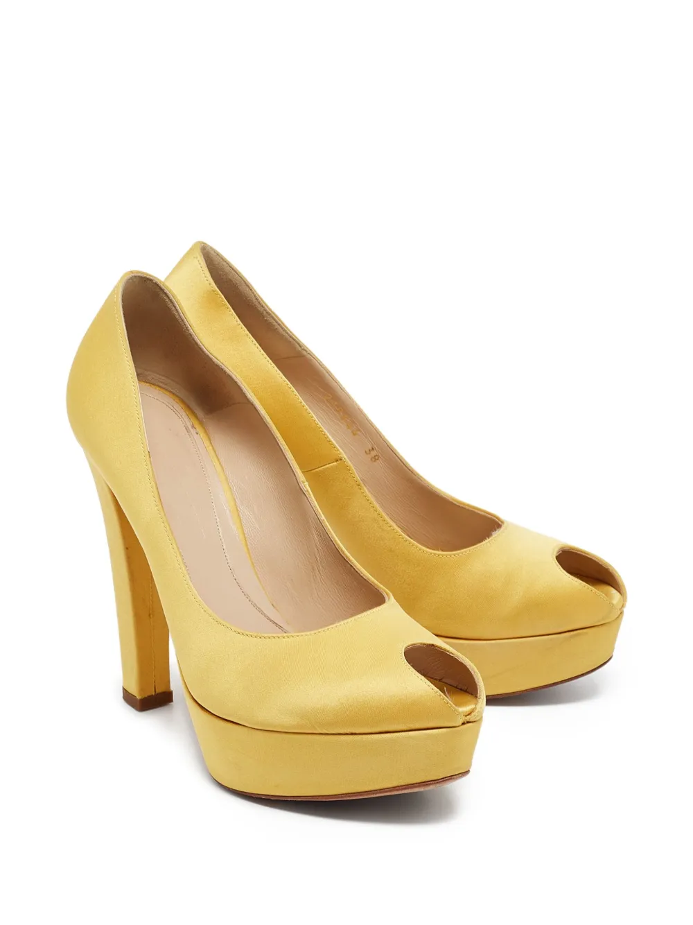Alexander McQueen Pre-Owned Pumps met leren hak - Geel
