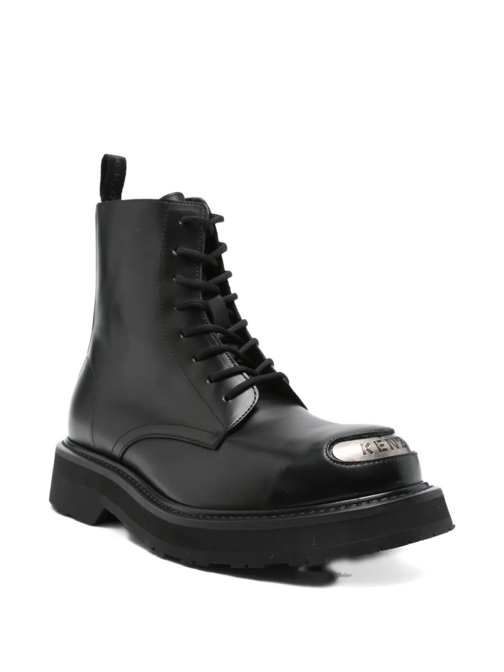 Kenzo lace-up leather boots Black