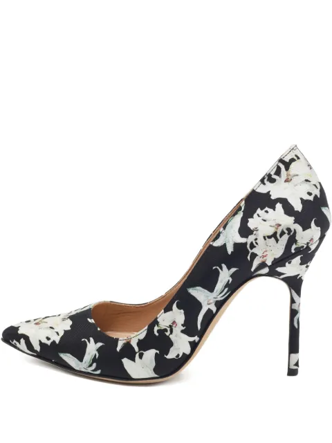 Manolo Blahnik 2024 100mm satin pumps