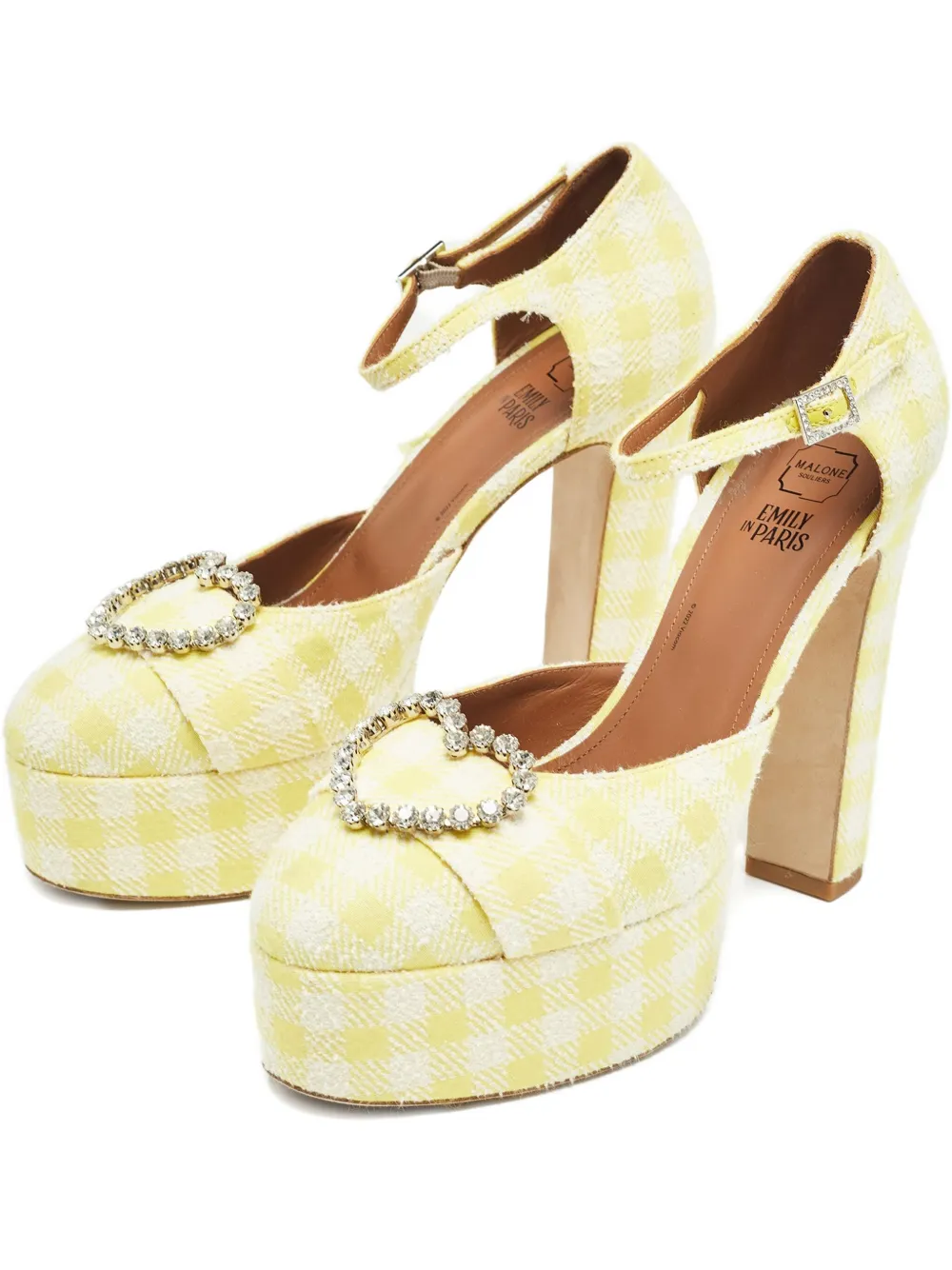 Malone Souliers Pre-owned check-print pumps - Giallo