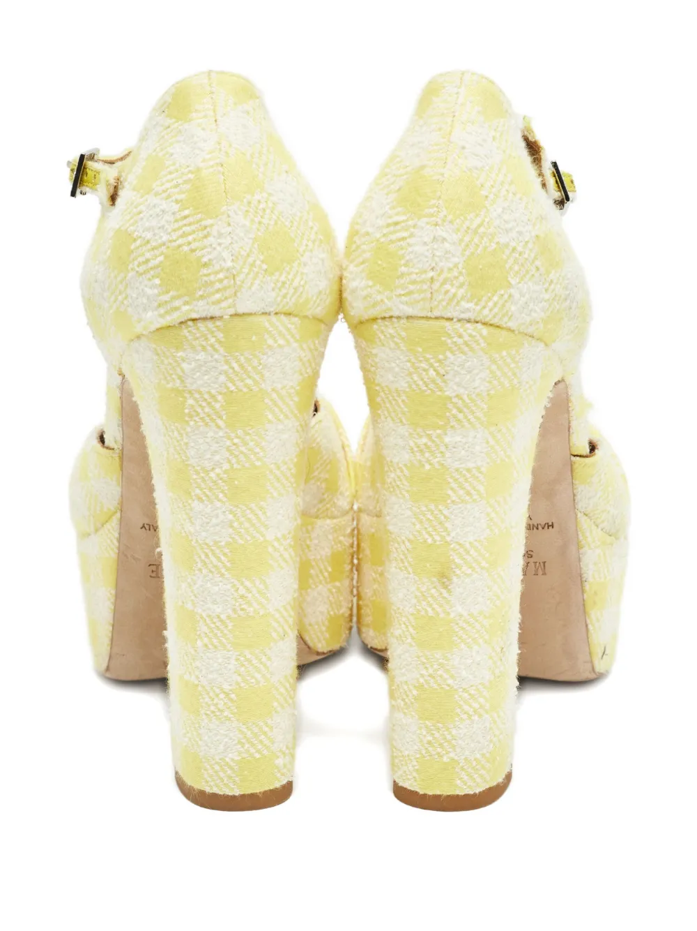 Malone Souliers Pre-owned geruite pumps - Geel