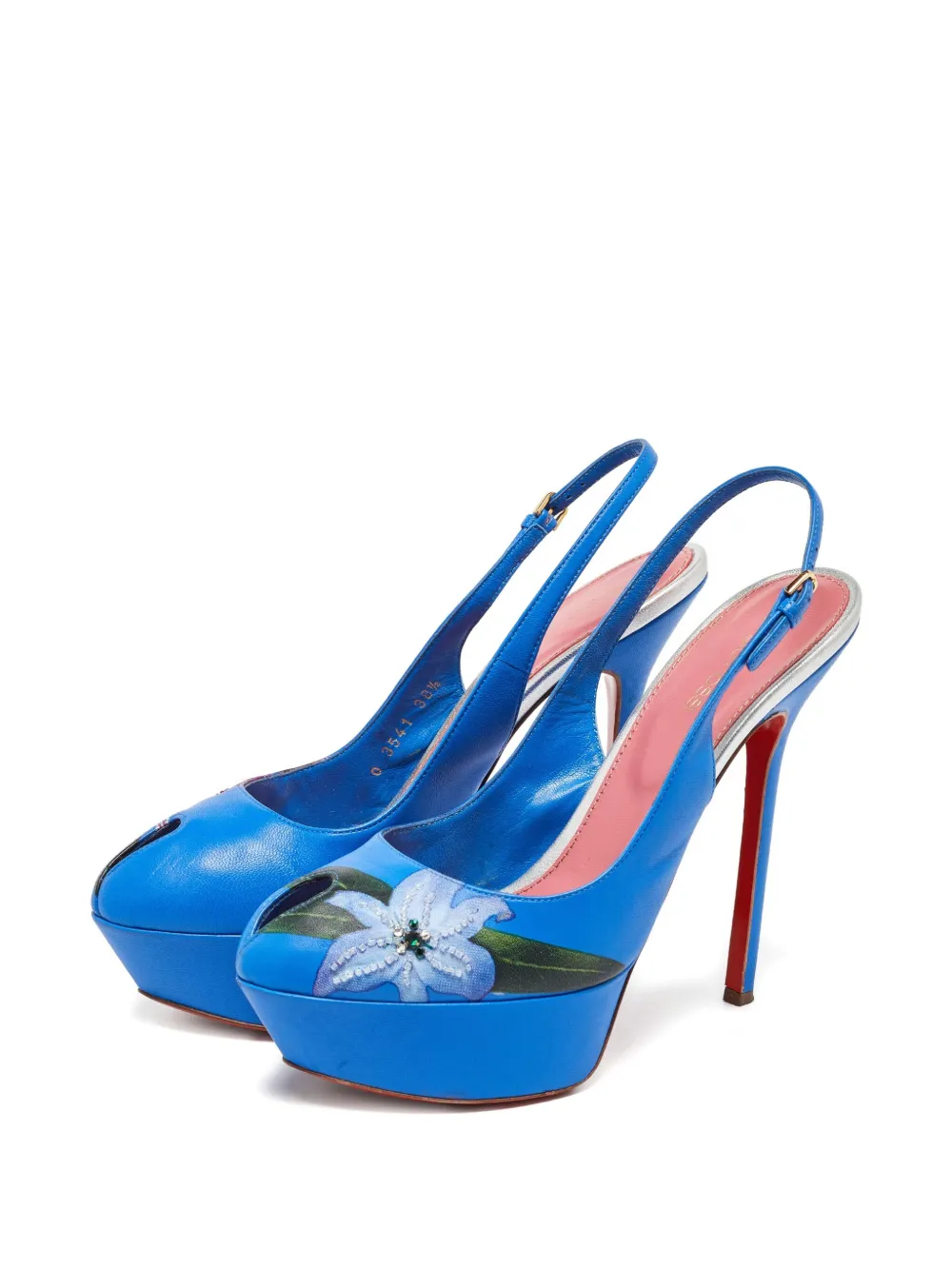 Sergio Rossi Vintage 140mm floral-print heeled pumps | Image 2