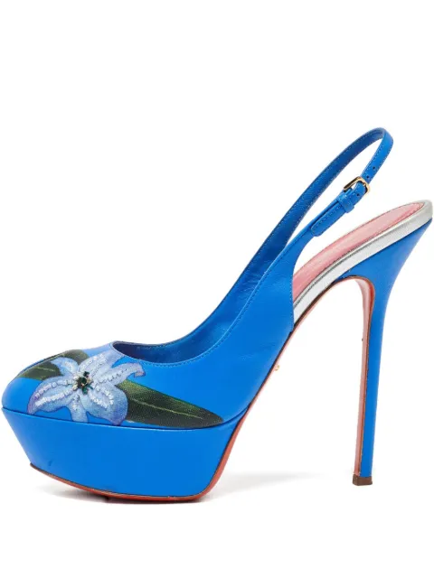 Sergio Rossi Vintage 140mm floral-print heeled pumps 