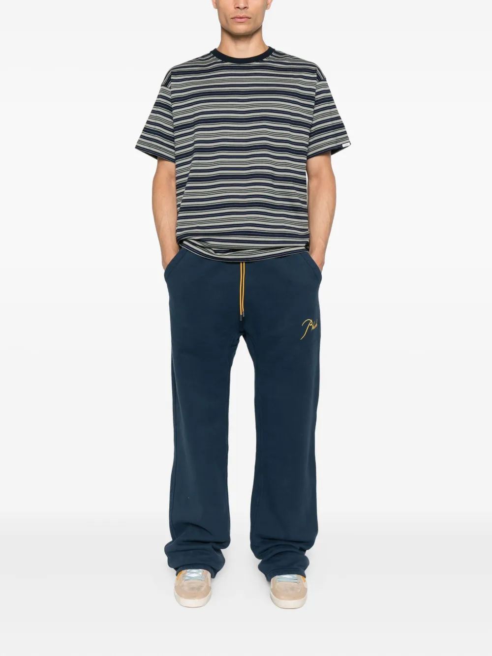 RHUDE Broek met trekkoord - Blauw