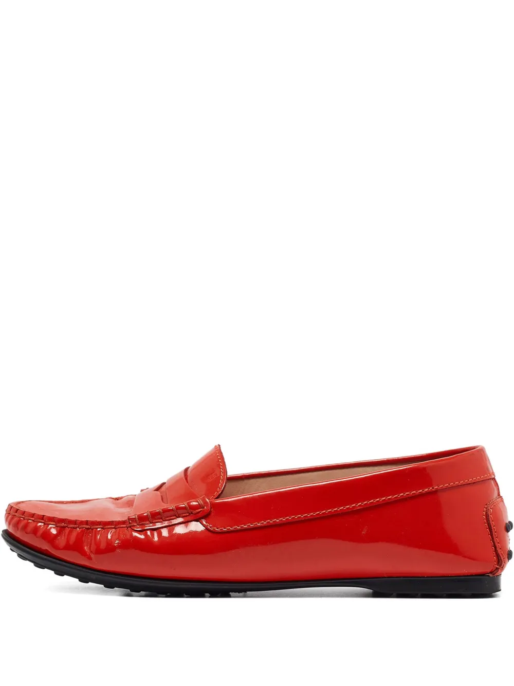 Tod's Vintage プレオウンド エナメルレザーローファー - レッド Tod's Vintage プレオウンド エナメルレザーローファー - レッド