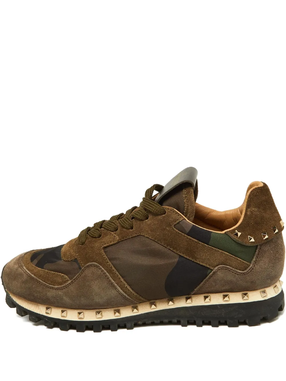 Pre-owned Valentino Garavani Camouflage-panelled Sneakers