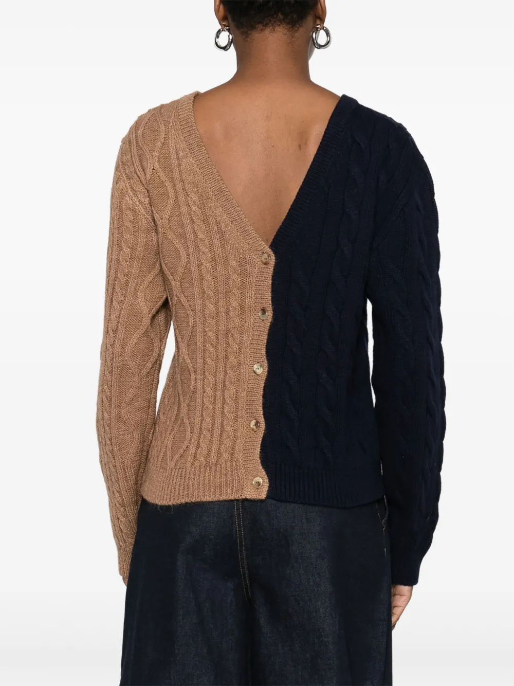 Moschino Kabelgebreid vest Bruin