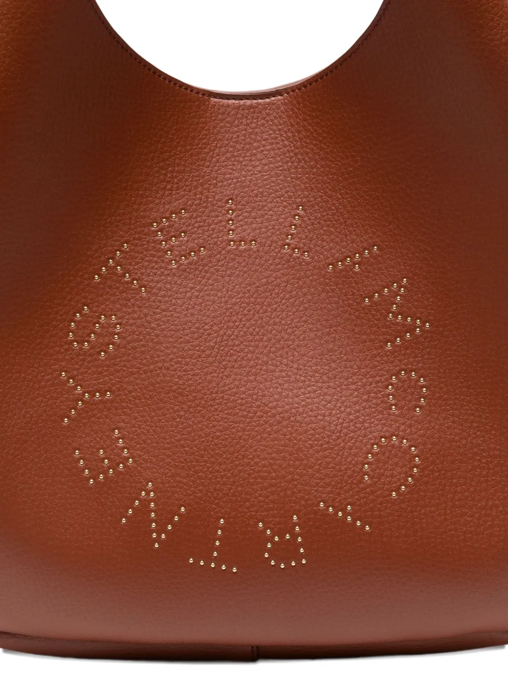 Stella McCartney Shopper met logo-reliëf Bruin
