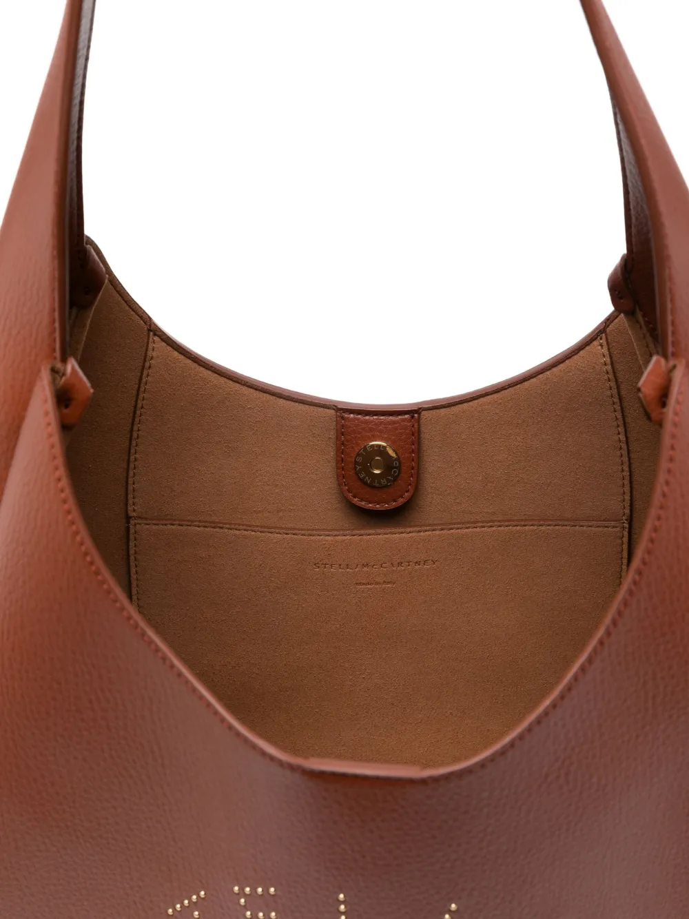 Stella McCartney Shopper met logo-reliëf Bruin