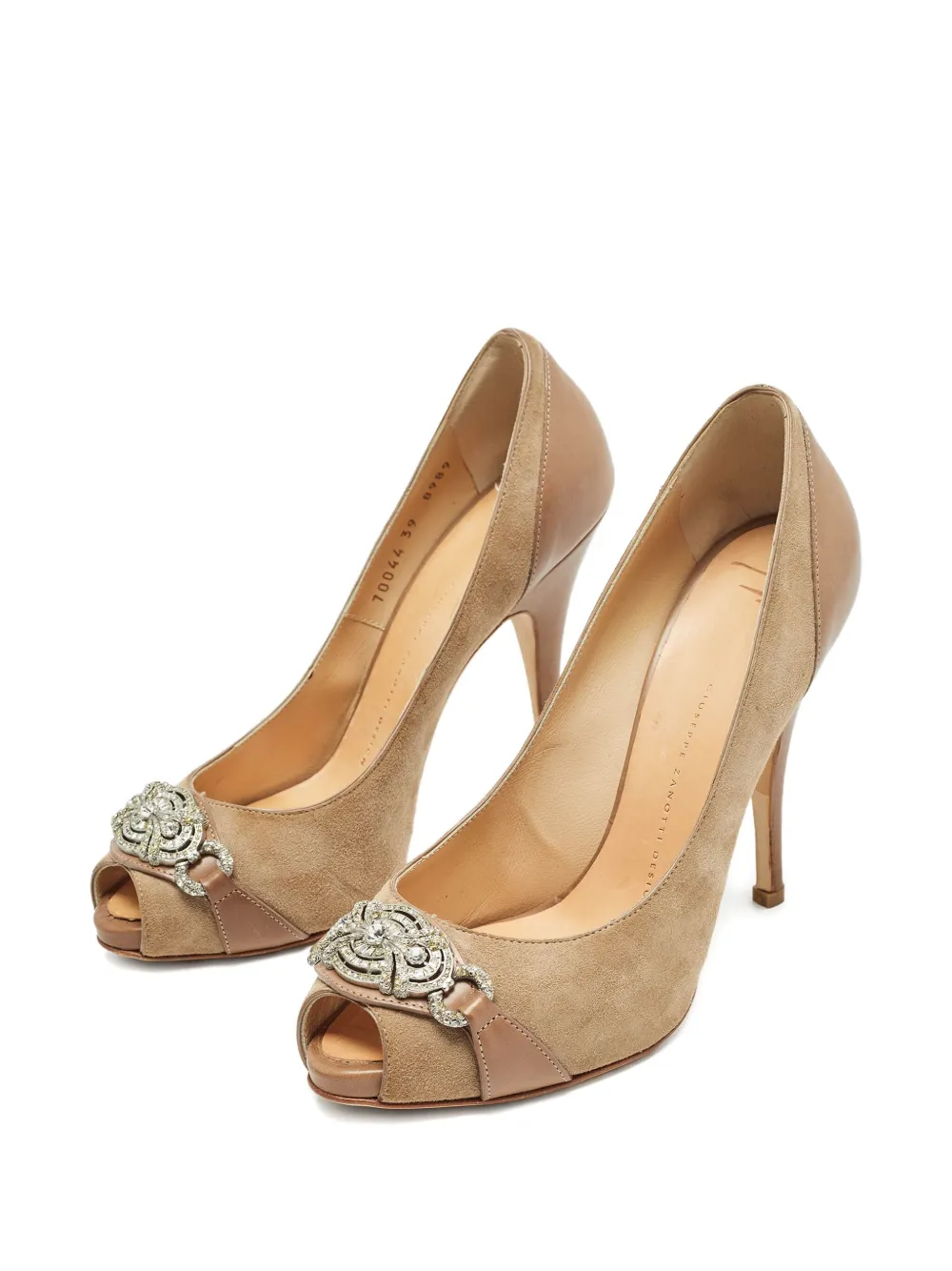 Giuseppe Zanotti Vintage Pre-owned pumps met open neus - Beige