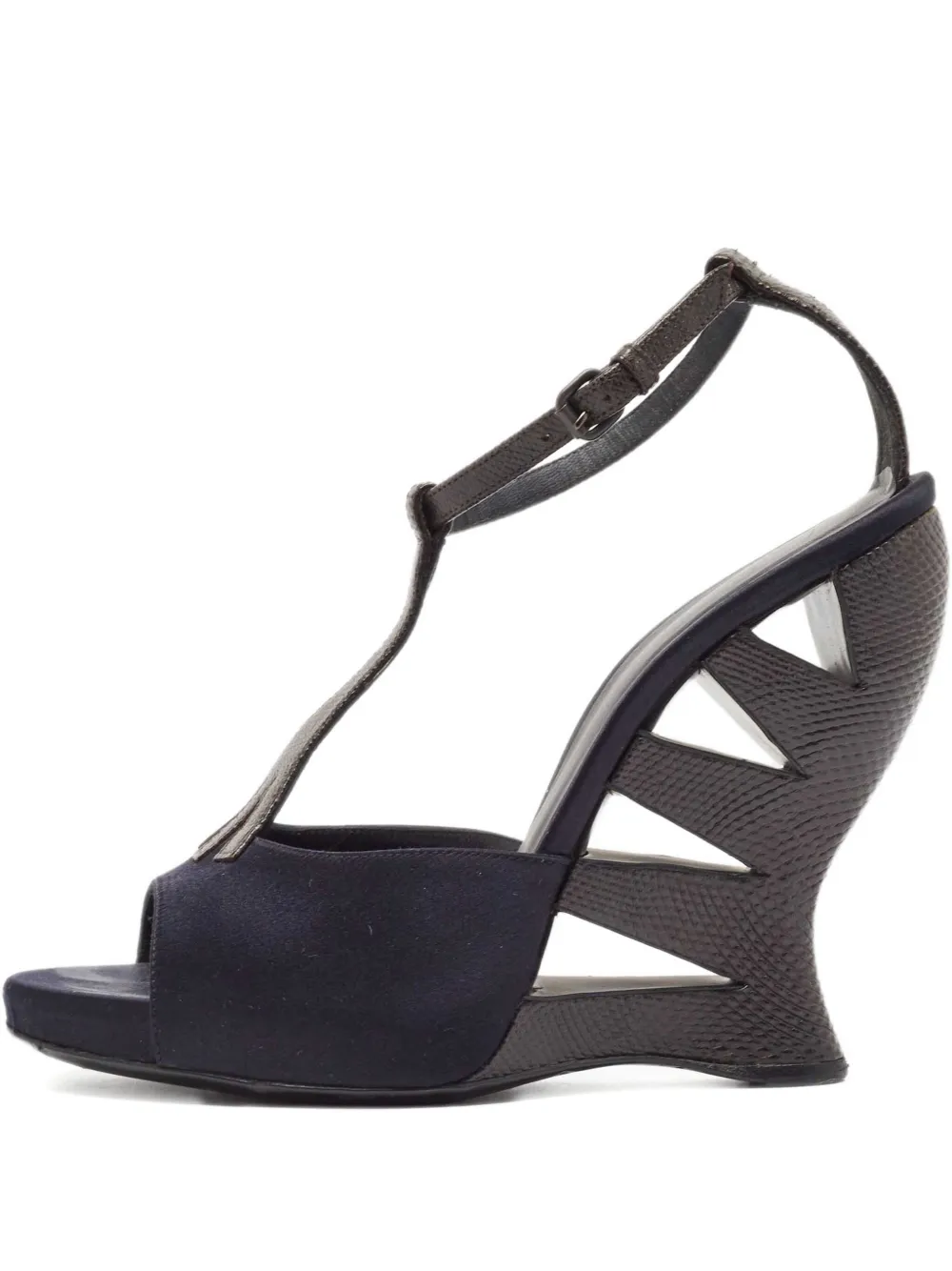 Bottega Veneta Pre-Owned wedge heeled sandals | Blue | Image 1