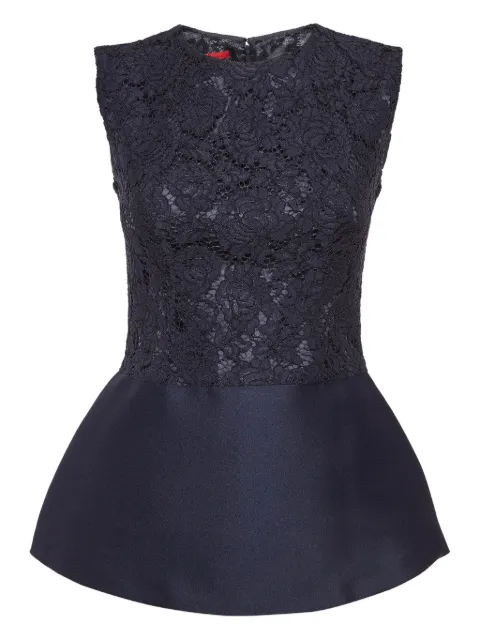 Carolina Herrera Vintage lace peplum top