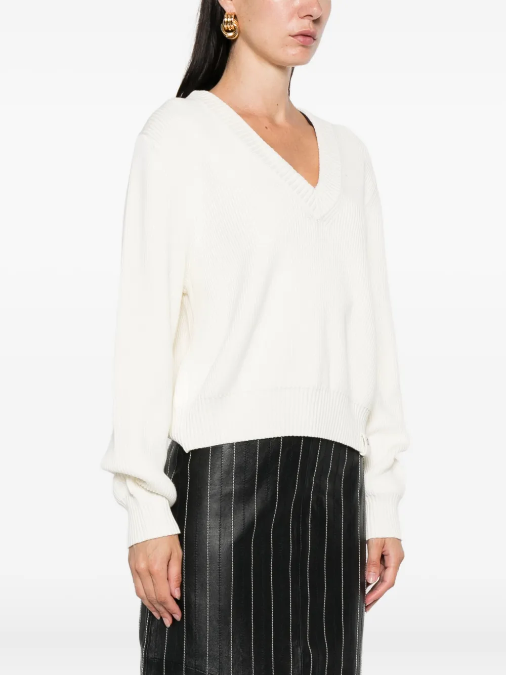 Victoria Beckham V-neck sweater Wit