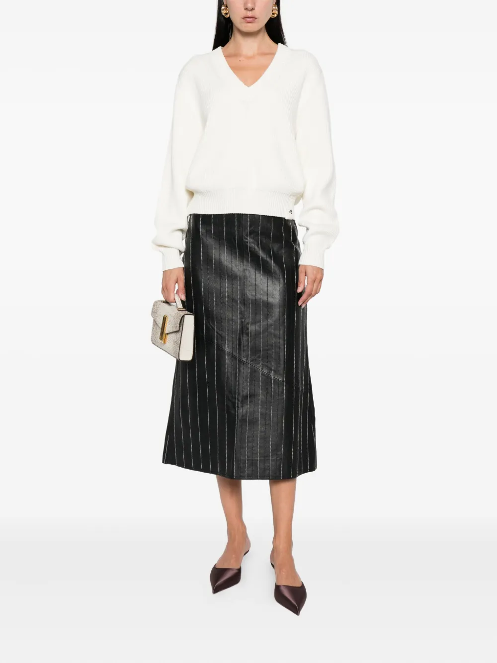 Victoria Beckham V-neck sweater Wit