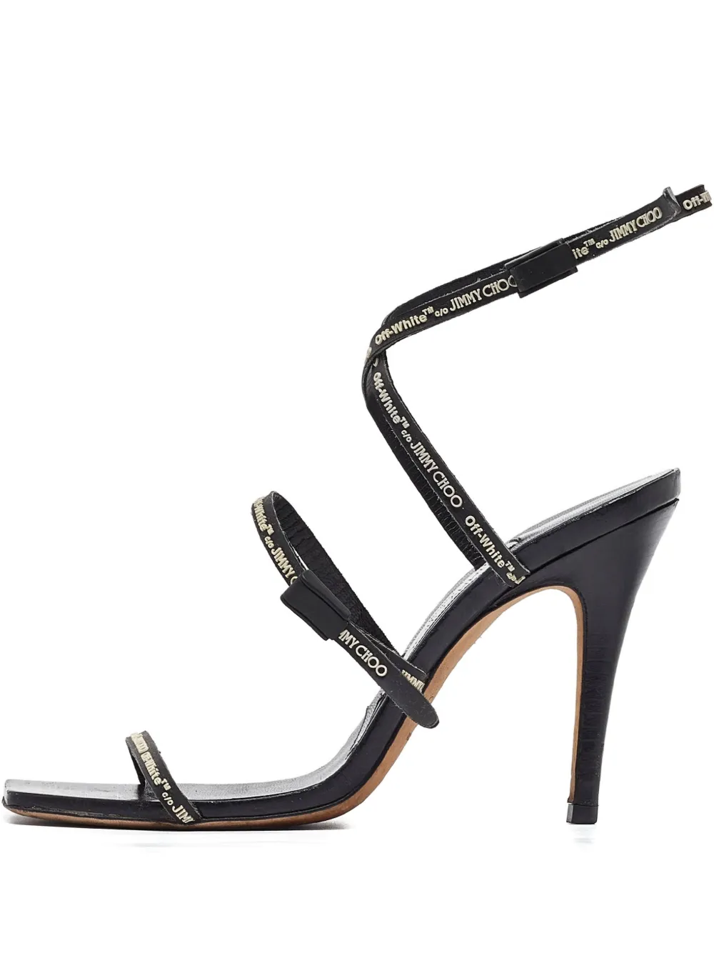 Jimmy Choo Pre-Owned square-toe leather sandals | Black | Image 1