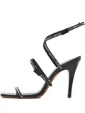 Jimmy Choo Pre-Owned square-toe leather sandals - Black