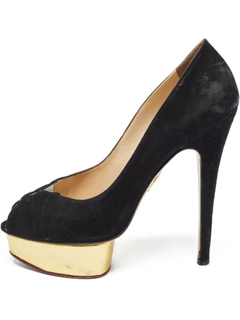 Charlotte Olympia pre-owned 145mm peep-toe platform pumps