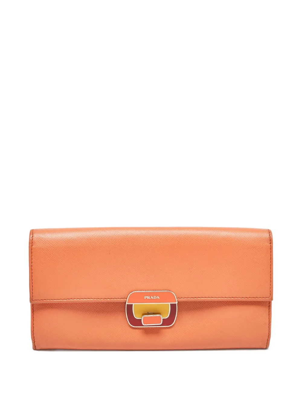 Prada Pre-Owned cartera con placa del logo | naranja | Image 1