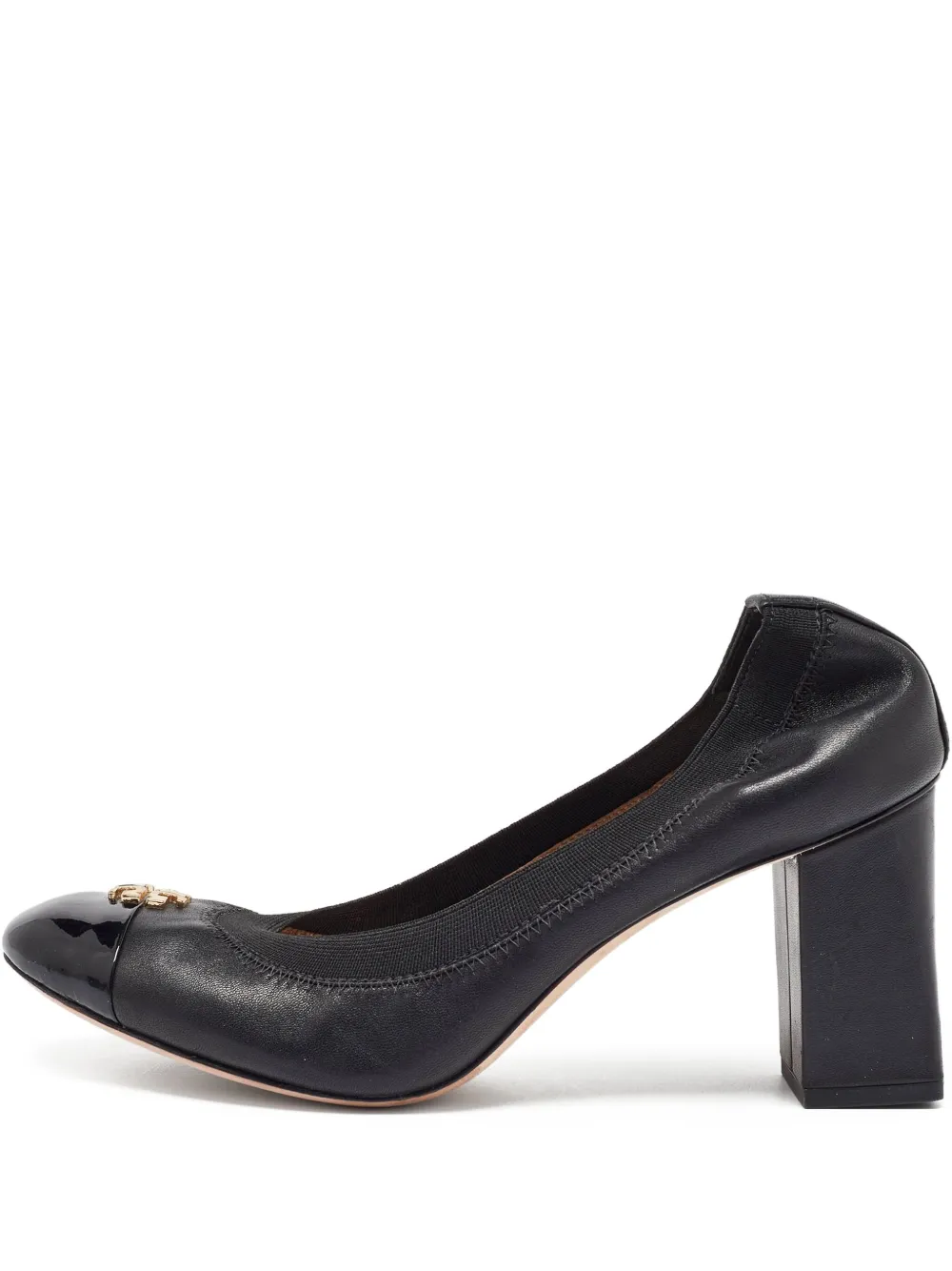 Tory Burch pre-owned 85mm Jolie block-heel pumps | Black | Image 1