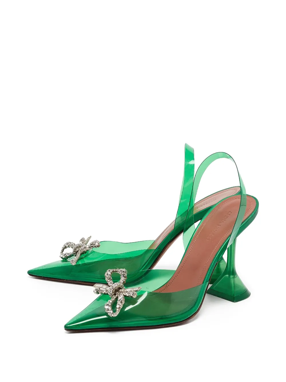 Amina Muaddi pre-owned 100mm Begum jewel-embellished slingback pumps | Image 2