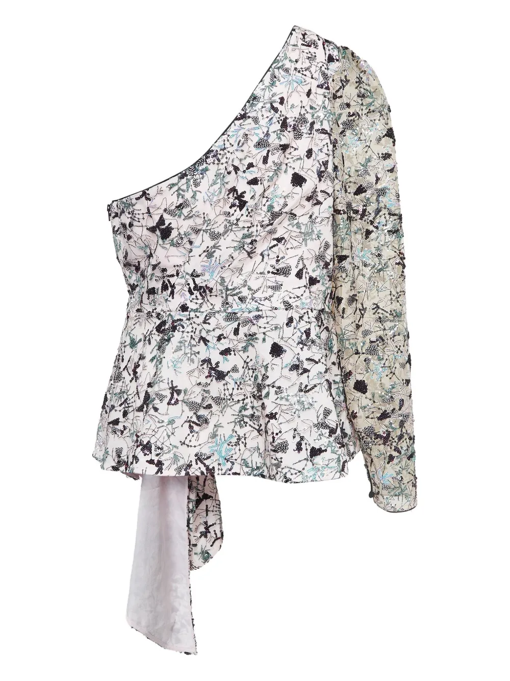 Self-Portrait Pre-owned one-shoulder floral-print top | Image 2
