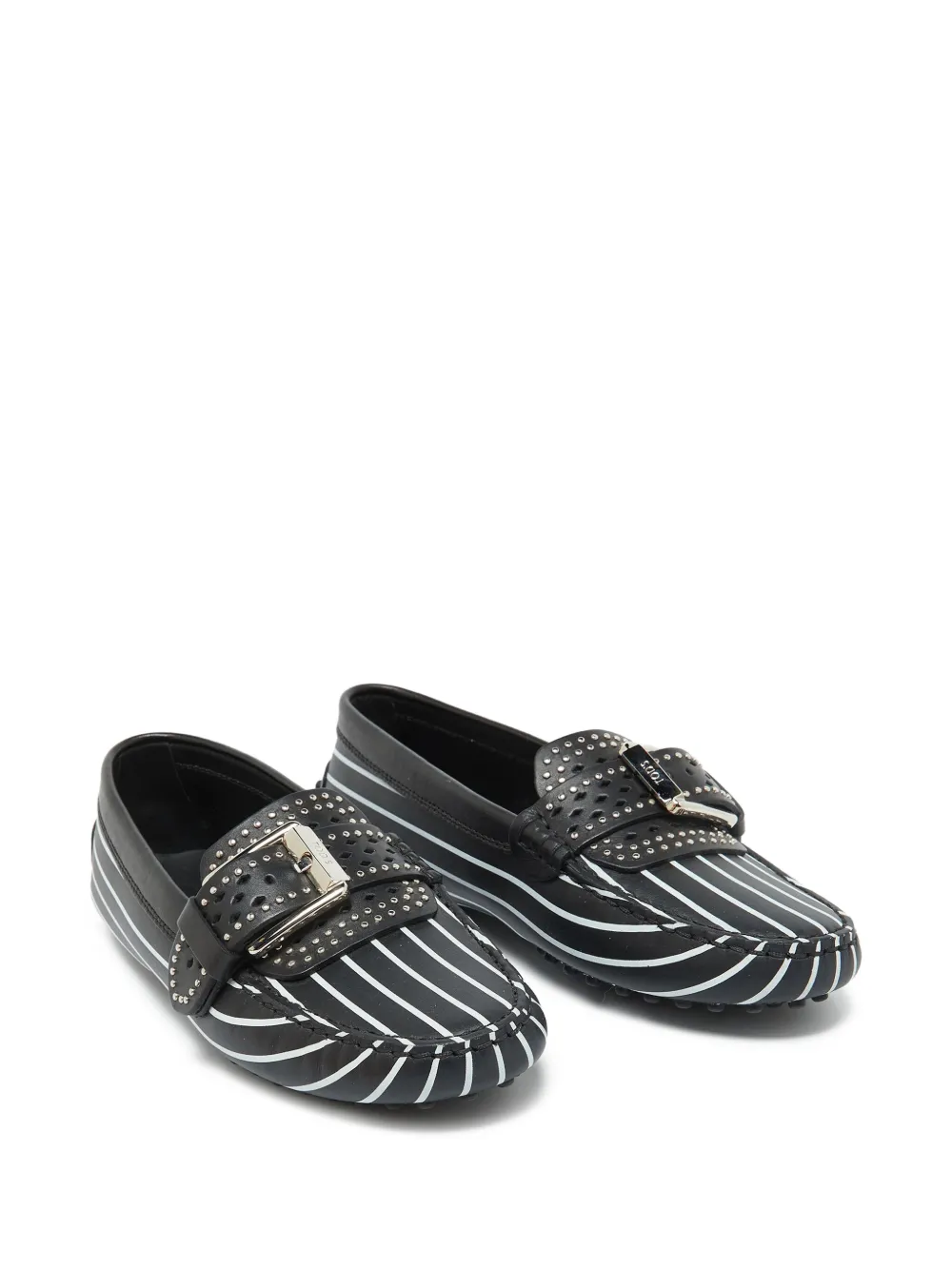 Tod's Vintage Pre-owned leren loafers met studs - Zwart