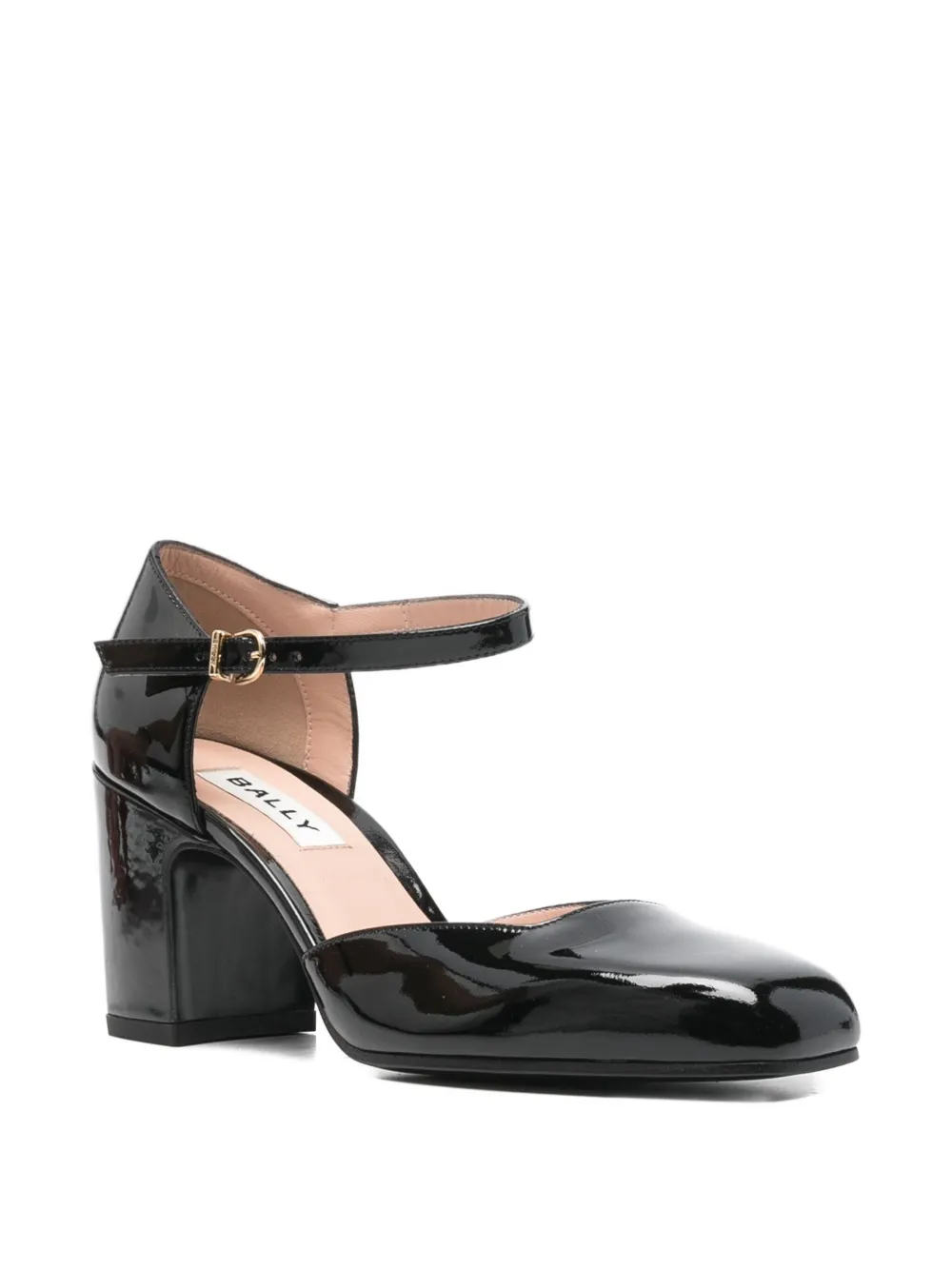 Bally Stylish Block Heel Closed Toe Pumps In Black