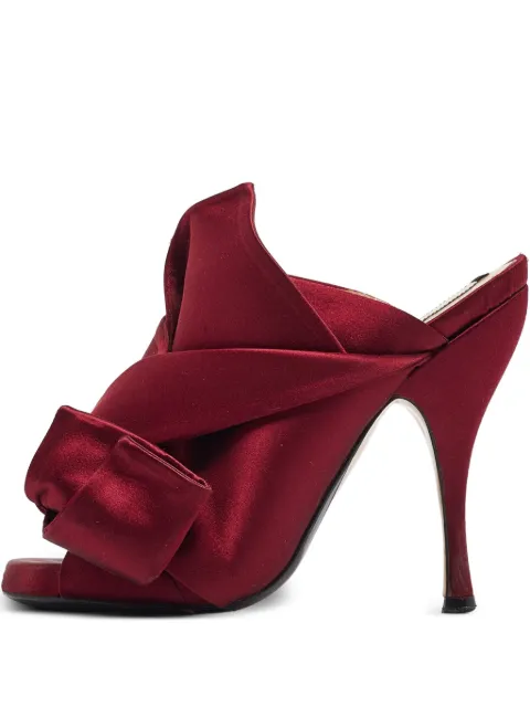 Nº21 mules con detalle de moño y tacón de 115mm