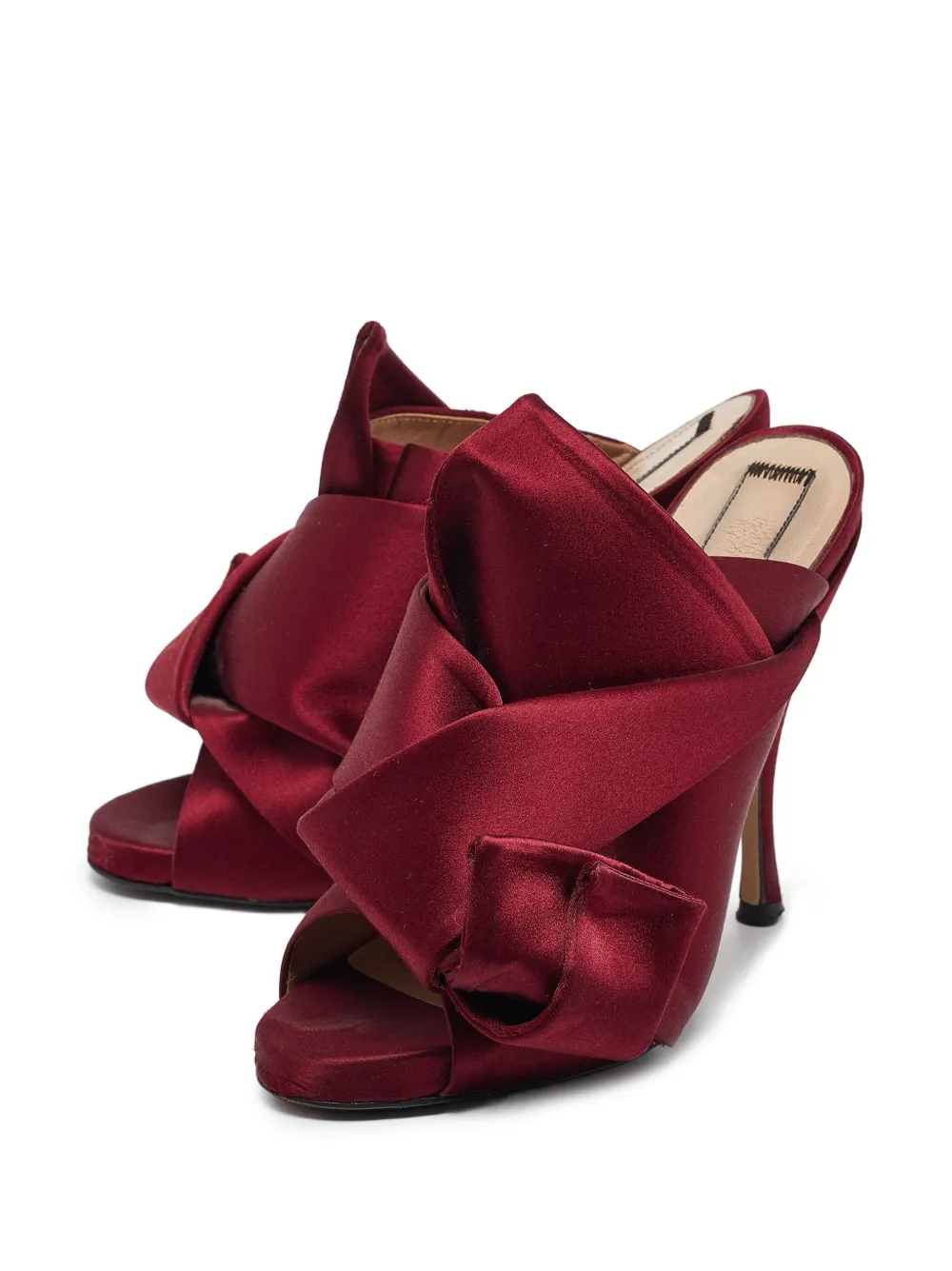 Nº21 115 mm muiltjes met strikdetail - Rood