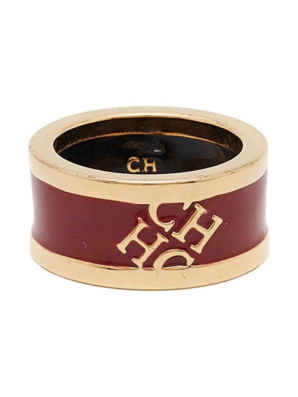 Carolina Herrera Vintage pre-owned logo-embossed ring | Gold | Image 1