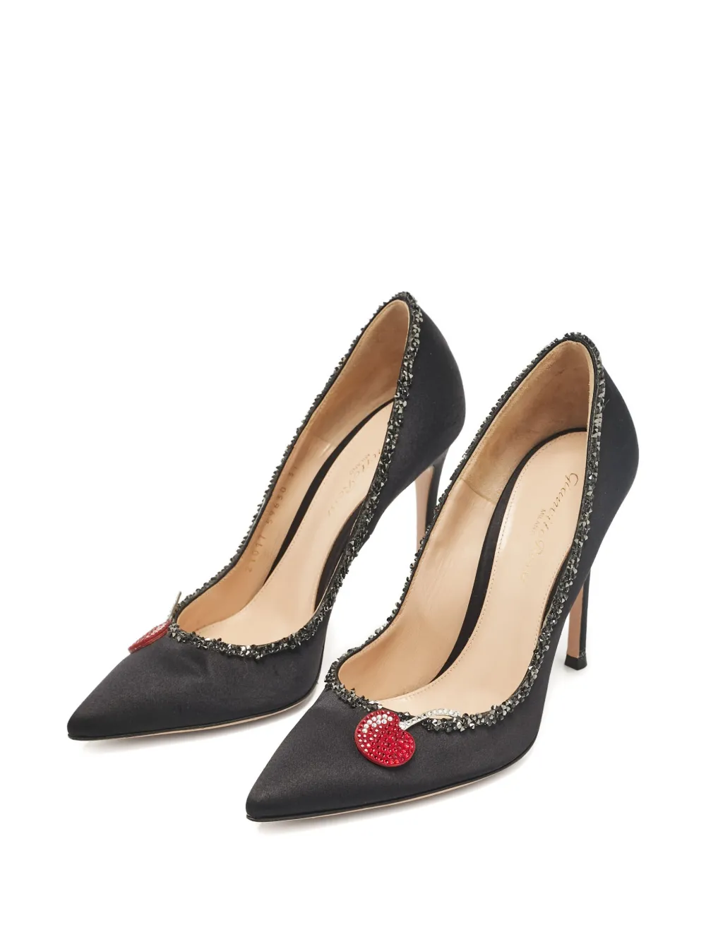 Gianvito Rossi Pre-owned 110 mm pumps verfraaid met kersen - Zwart